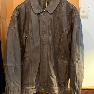 Women's Classic Brown Leather Jacket